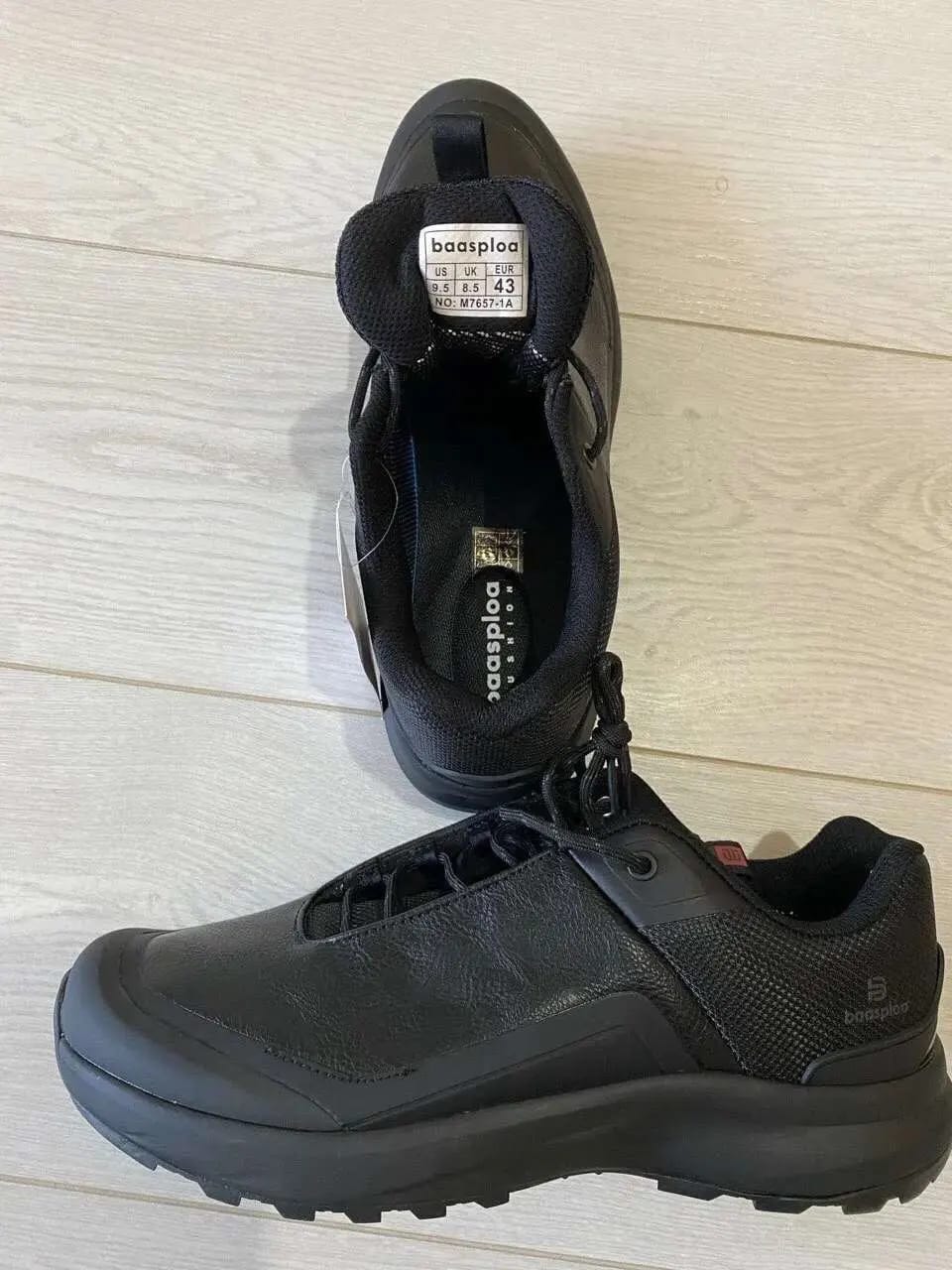 Customer photo review of Baasploa Men Hiking Shoes 2025 Litchi Leather High Quality Male Trekking Climbing Sneakers Non-slip Luxury Designer Outdoor Shoe
