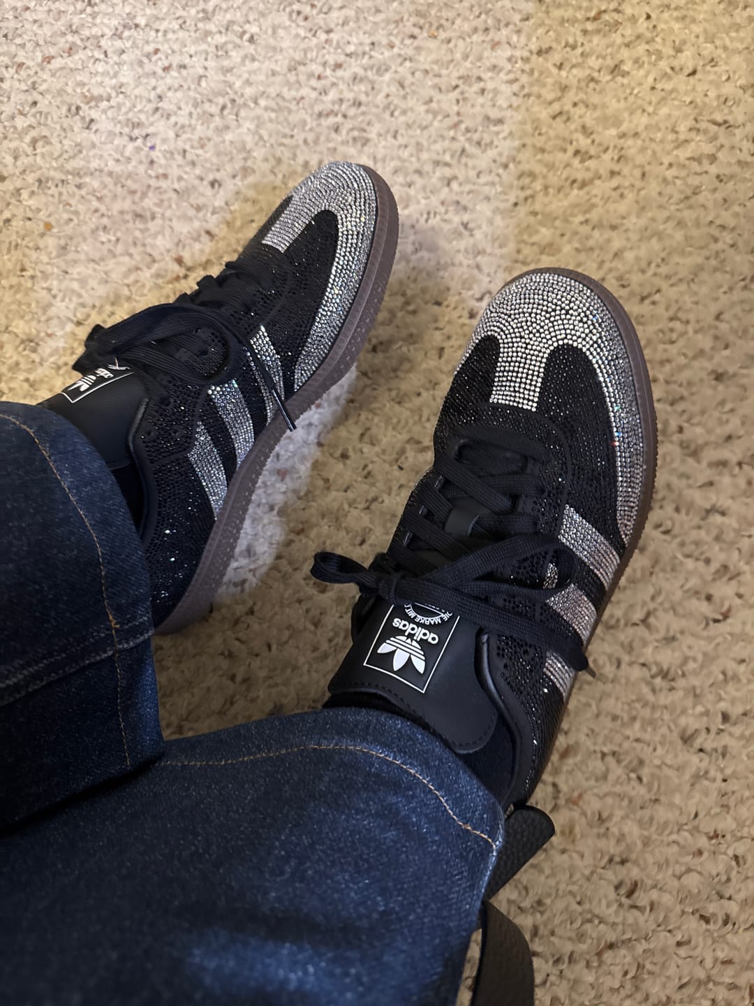 Customer photo review of adidas Samba OG Rhinestone Black Silver Women's