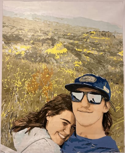 Customer photo review of Custom Portrait Paint By Numbers