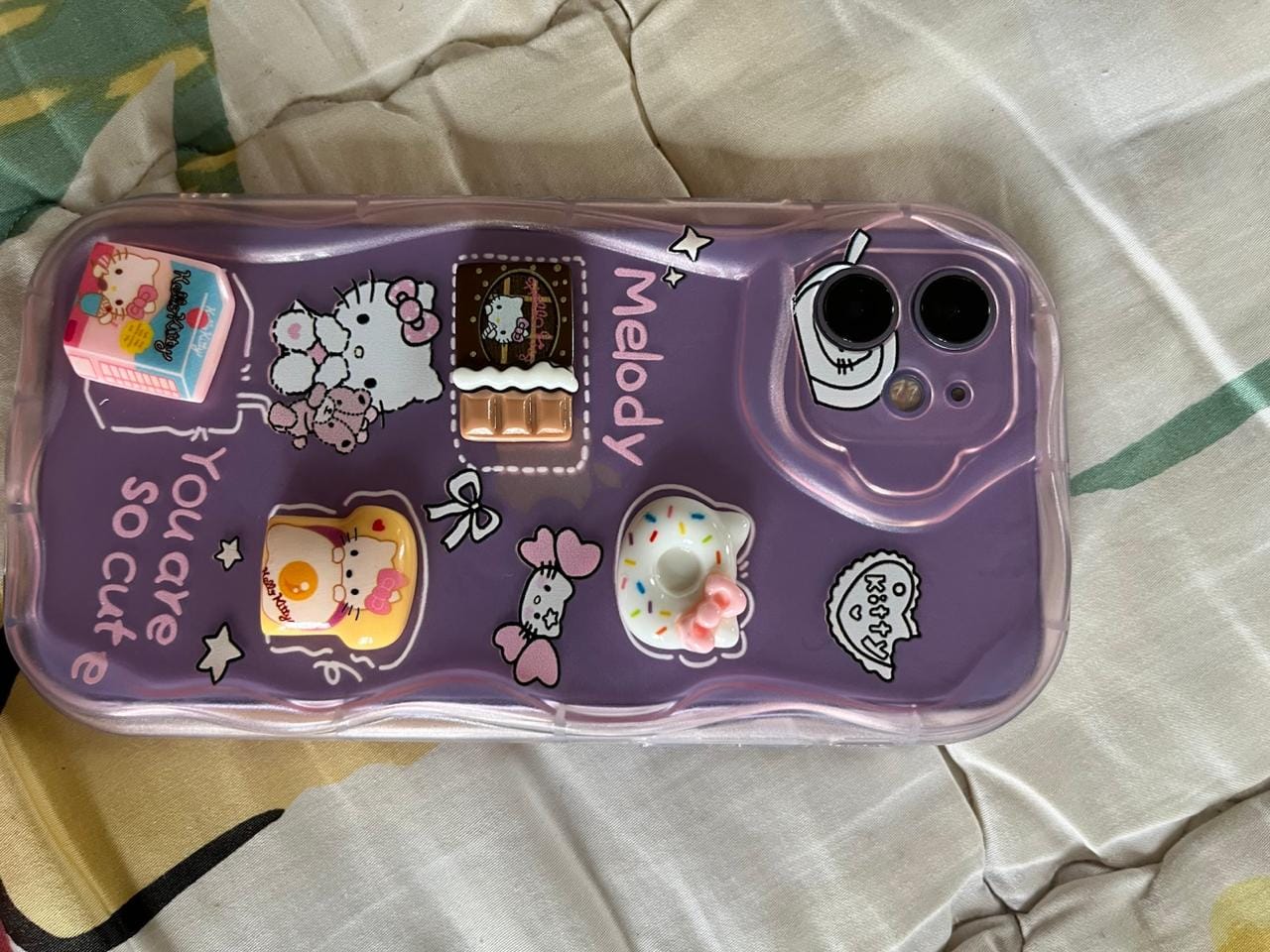 Customer photo review of 3D Cute Pink Case Wave Cartoon Melody Lanyard iPhone Soft Case