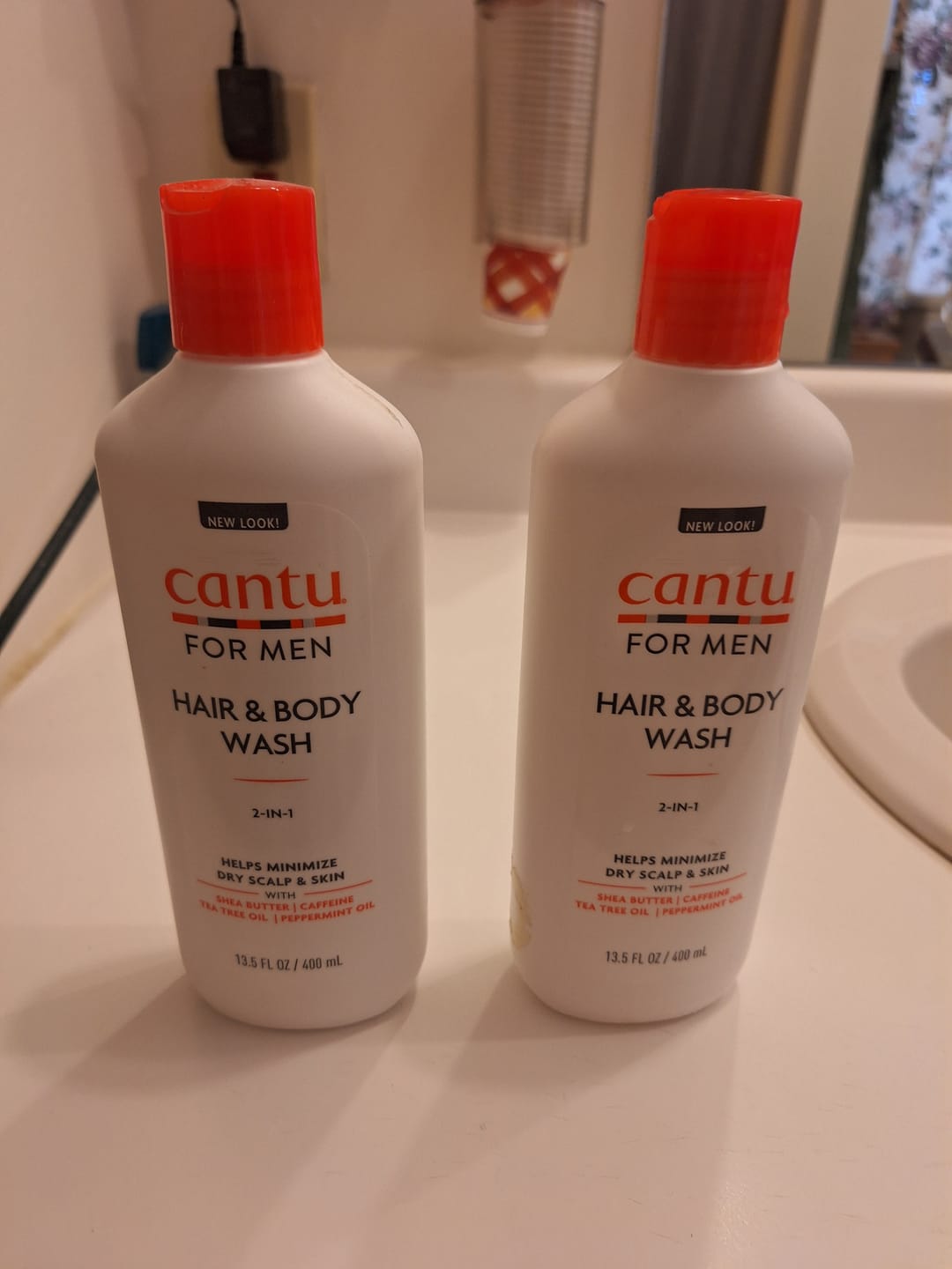 Customer photo review of Cantu for Men 2-In-1 Hair & Body Wash - 13.5 oz