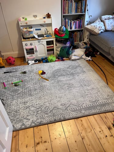 Customer photo review of The Mellow Mat® Designer Print | Light Grey (Soft Touch Sensory Tatami Rug)