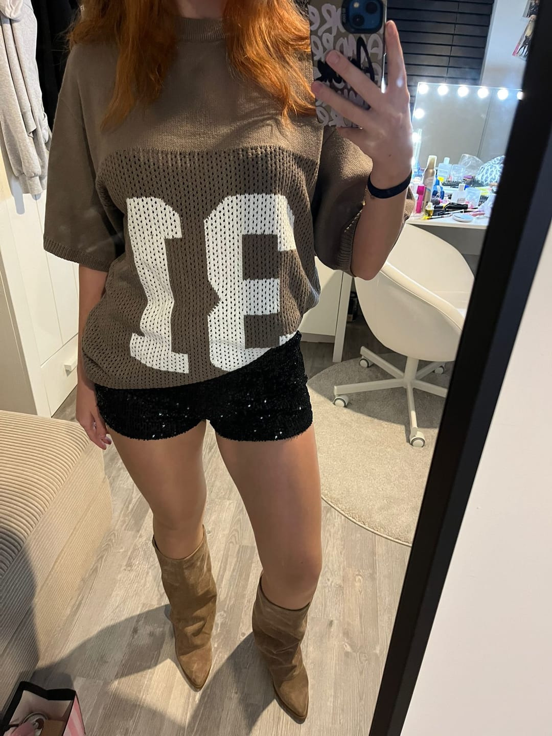 Customer photo review of KNIT JERSEY TAUPE