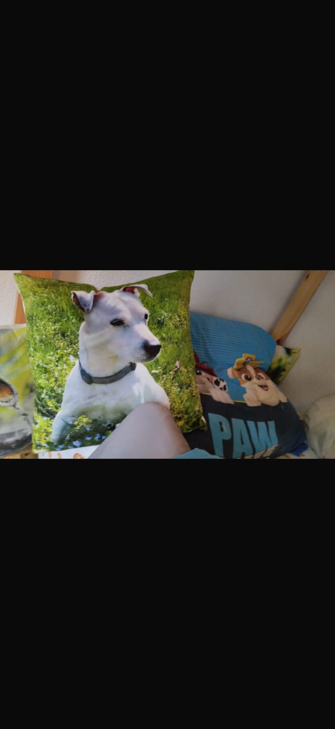 Customer photo review of Avec photo - Coussin personnalisé