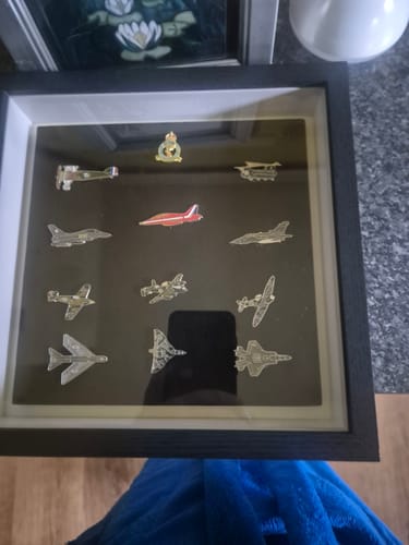 Customer photo review of RAF Aircraft Pin Badges Set In Presentation Box