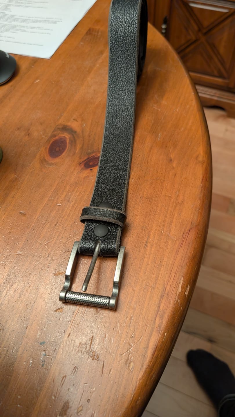 Customer photo review of The Pinnacle Belt - Black 100 % Premium Leather Belt