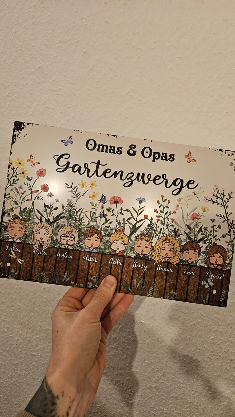 Customer photo review of Omas & Opas Garten - Großeltern-Türschild