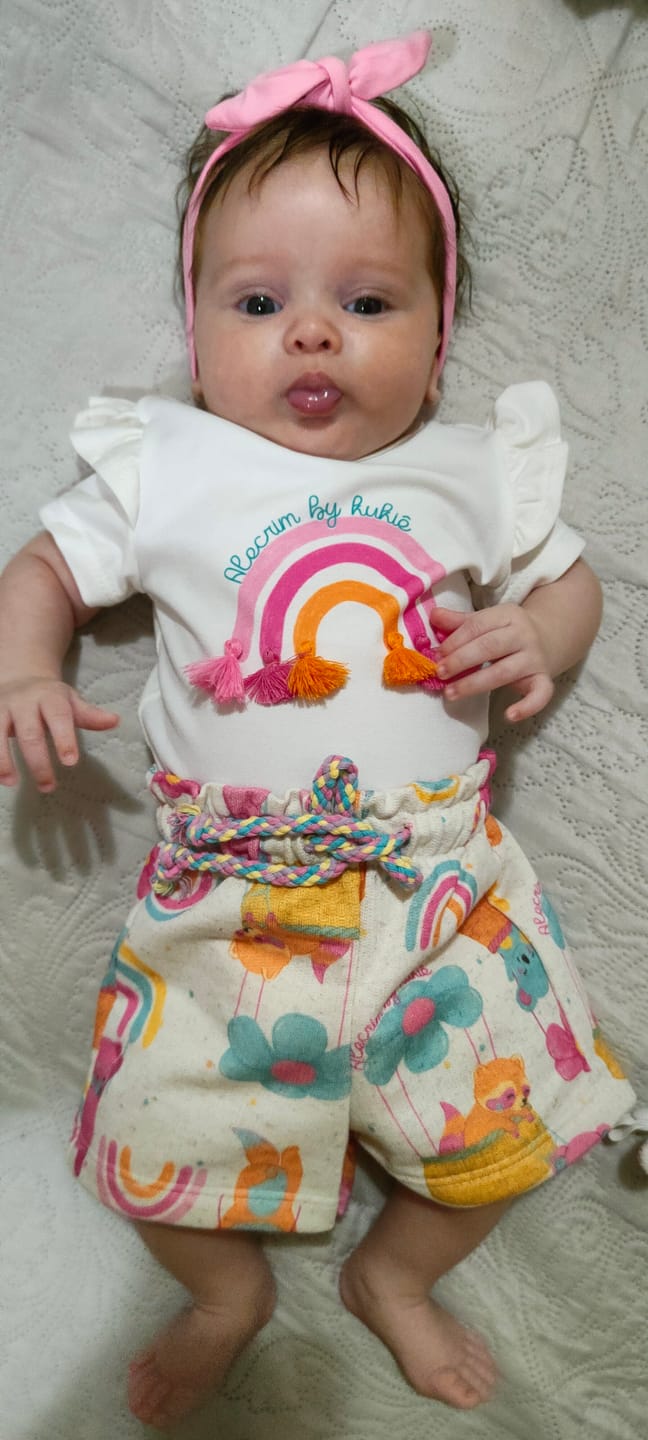 Customer photo review of Conjunto de Body em Cotton e Shorts em Moletom sem Pelúcia 85093 Kukiê Bebê Menina
