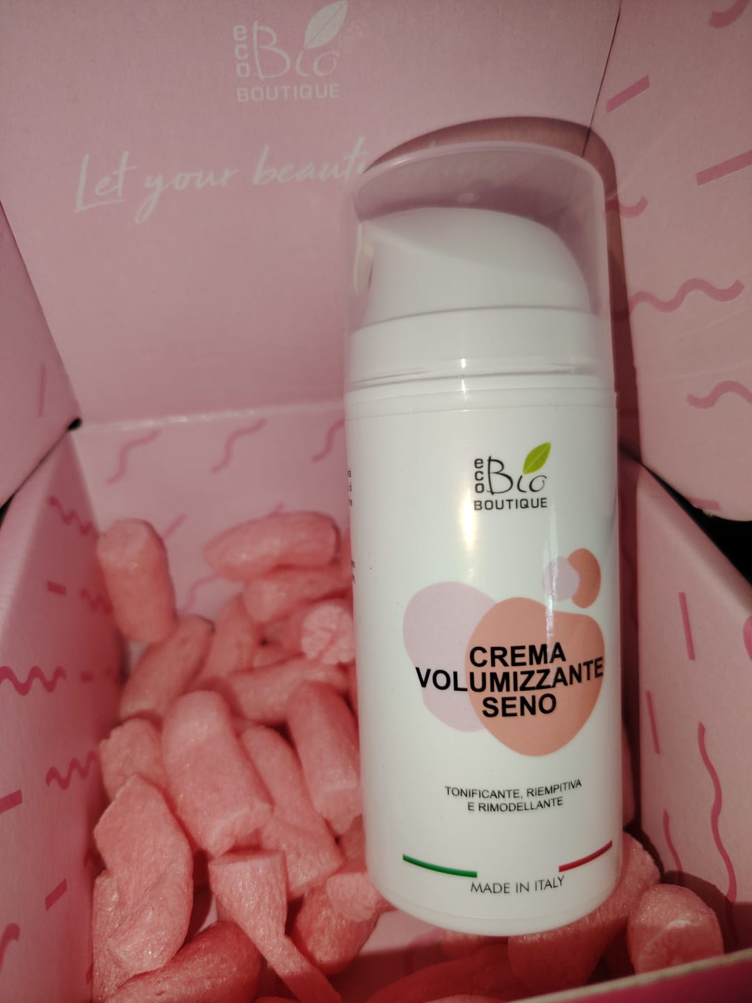 Customer photo review of Crema Volumizzante Seno