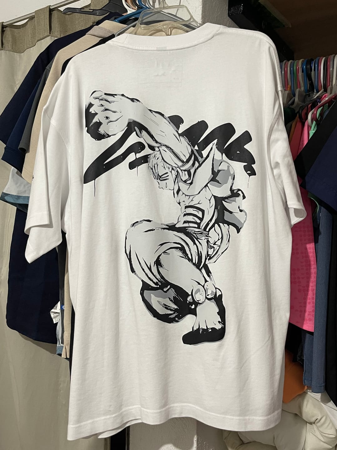Customer photo review of Drop-03 Playera oversize - Kimetsu No Yaiba •Akaza•