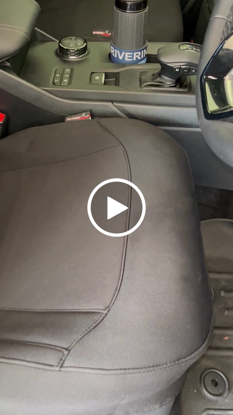 Customer video review of Sharkskin PLUS Neoprene Seat Covers for Ford RANGER NEXT-GEN XLT