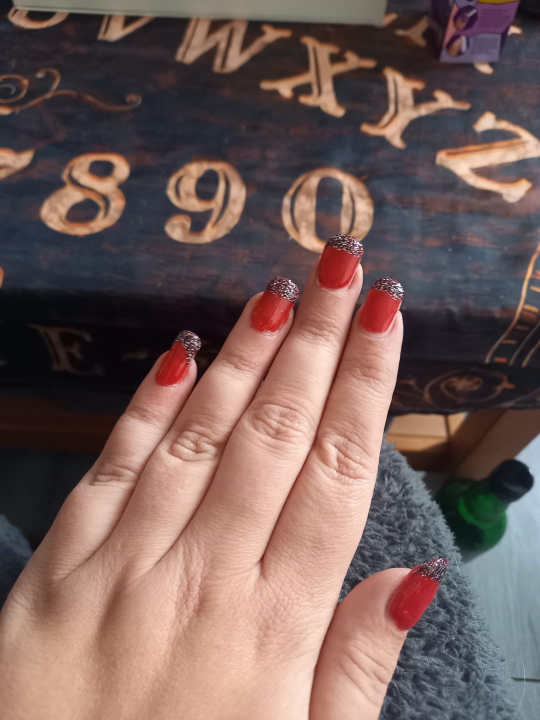 Customer photo review of Christmas Red Dipping Powder