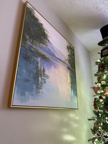 Customer photo review of Lake View Oil Painting #ABLS75