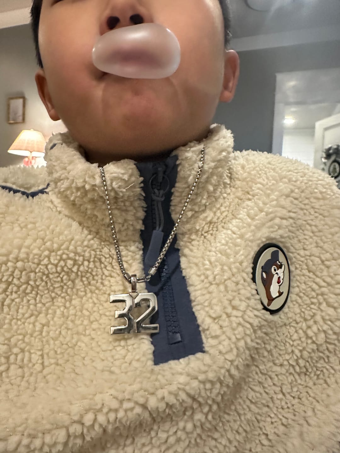 Customer photo review of Signature Jersey Number Pendant in Silver