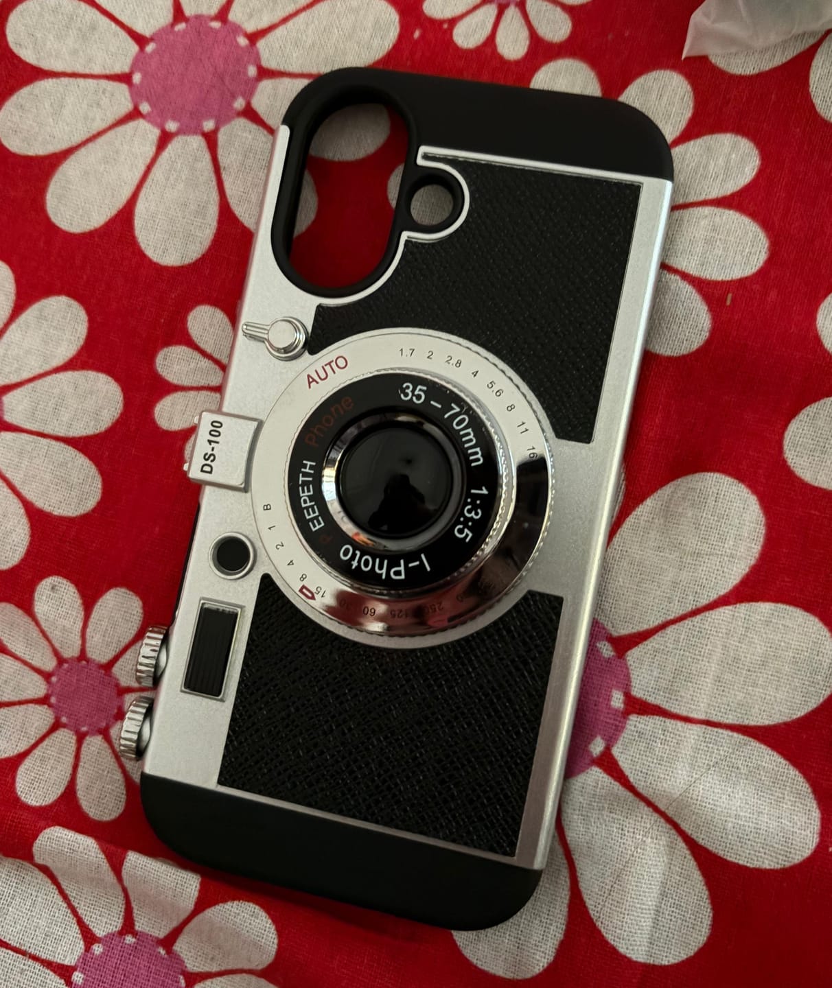 Customer photo review of Emily In Paris iPhone Samsung Black 3D Retro Camera Phone Case Cover