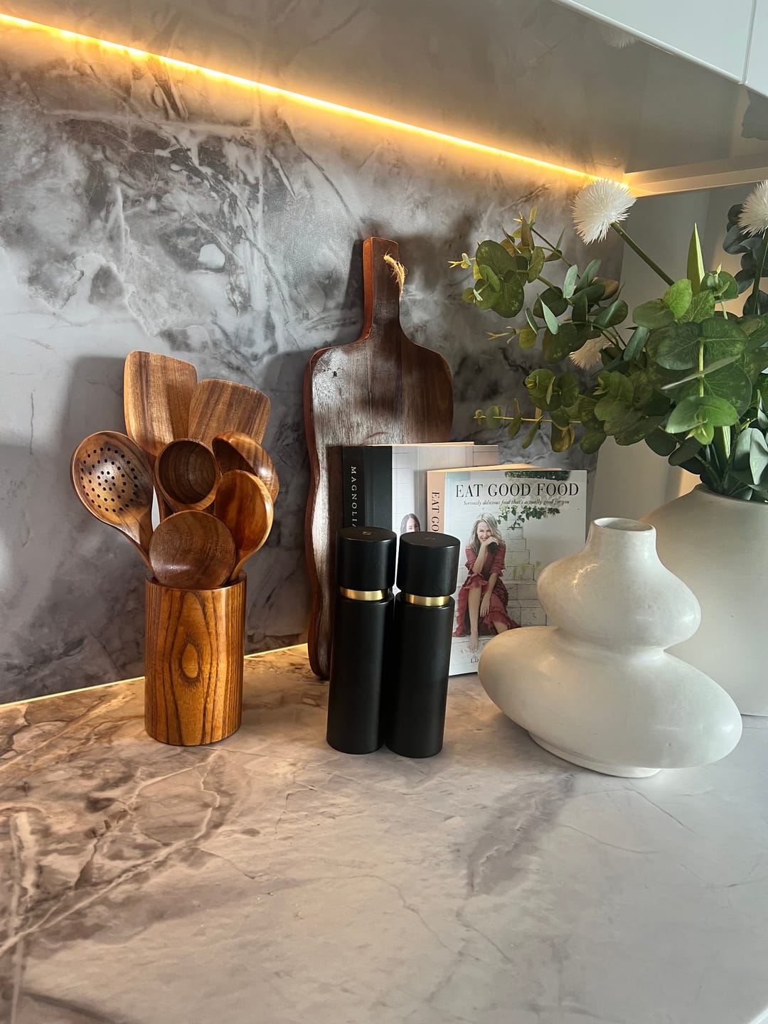 Customer photo review of Wooden Teak Utensils Set - 50% OFF SALE