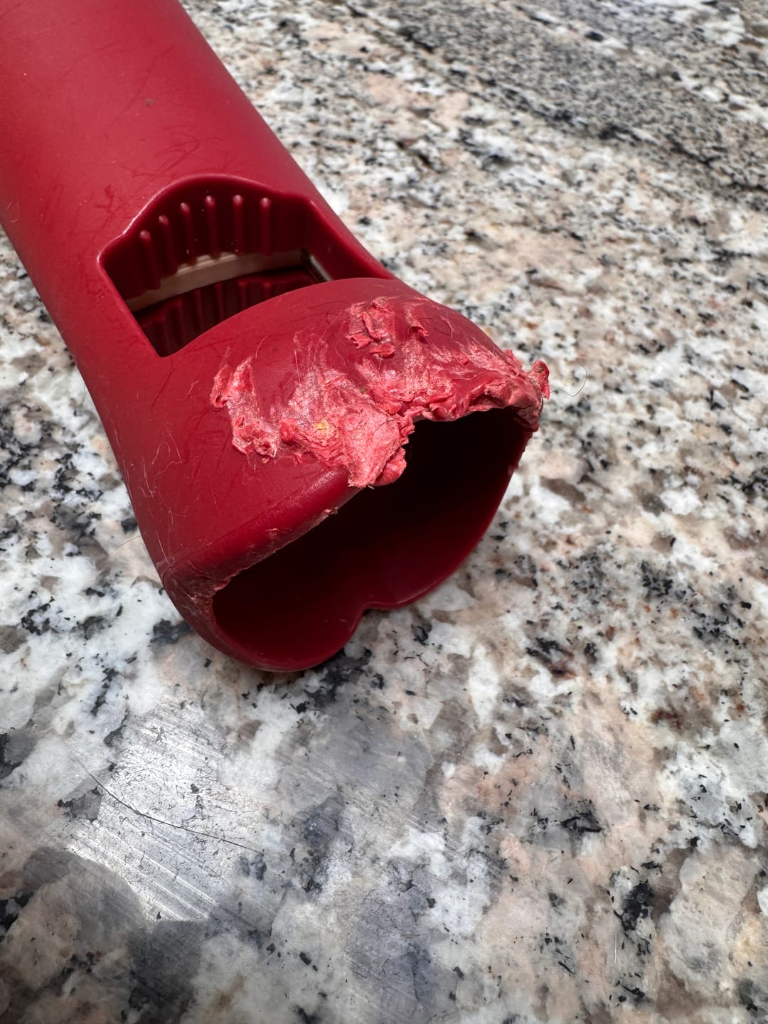 Customer photo review of Bully Stick Safety Holder