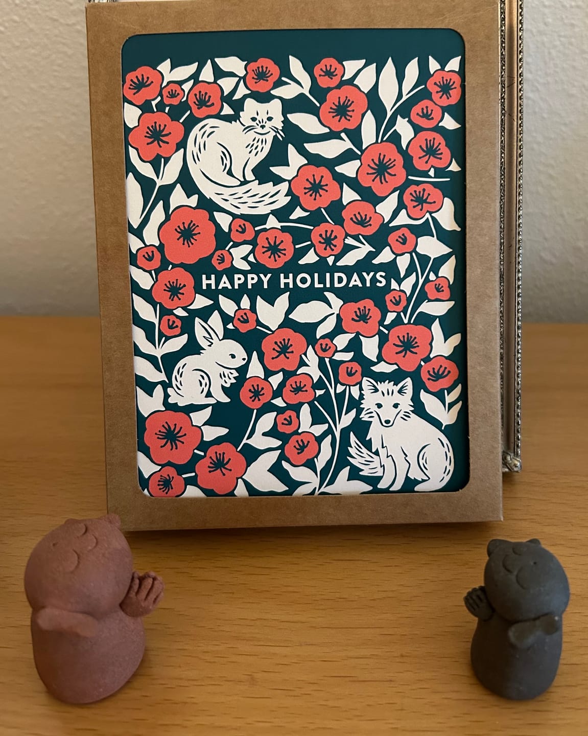 Customer photo review of Woodland Animal Holiday Card Set