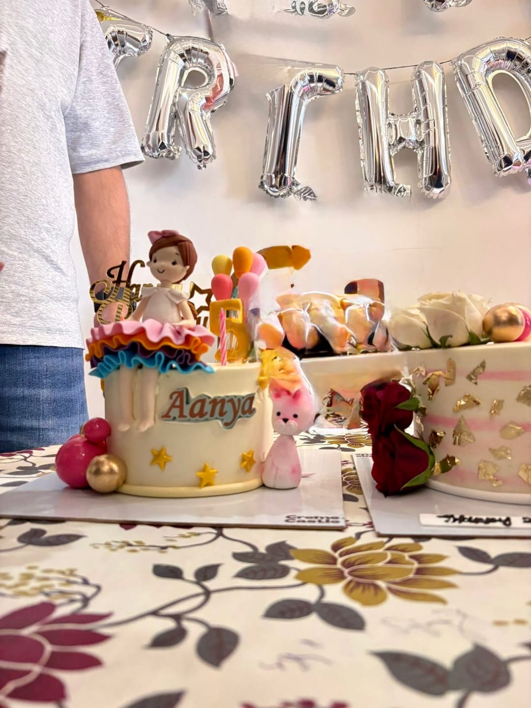 Customer photo review of Girl with balloons cake