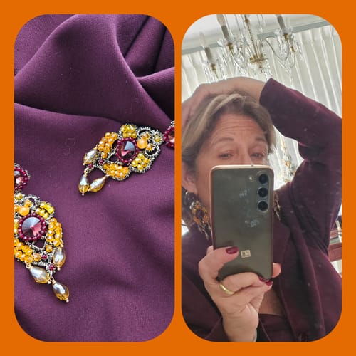 Customer photo review of Orecchini Fiamma