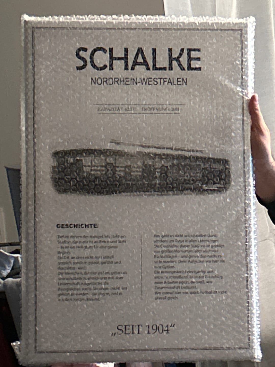 Customer photo review of Schalke Stadion Leinwand