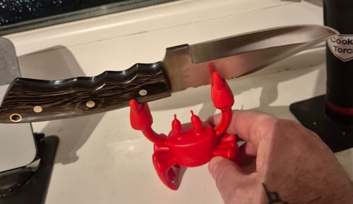 Customer photo review of Steel Clip Point - Raven Forge