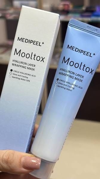 Customer photo review of Atvēsinoša maska-plēve ar liftinga efektu MEDI-PEEL Mooltox Hyaluron Layer Wrapping Mask