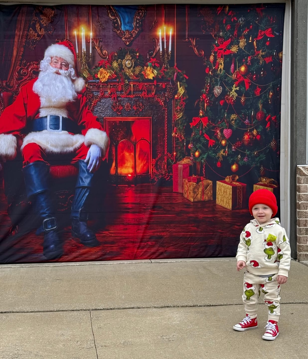 Customer photo review of Red Ribbon With Bow Isolated On White Background Garage Door Wrap Cover Mural Decoration