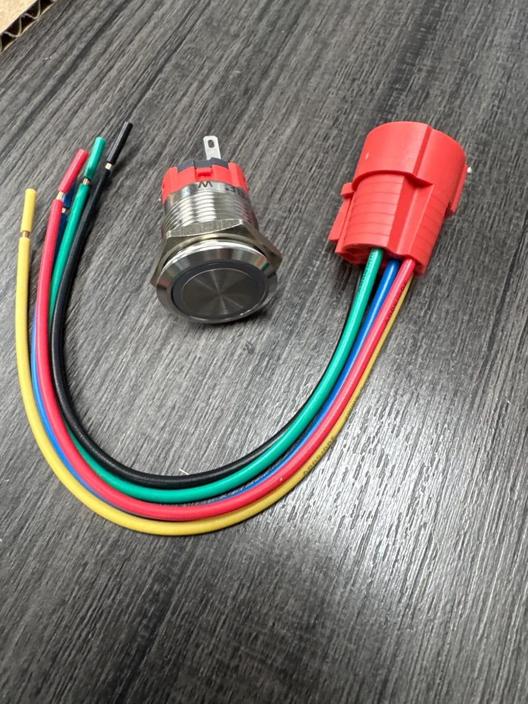 Customer photo review of 10 Amp 19mm Latching Stainless Steel/Aluminium alloy Push Button Switch LED Waterproof Round Self-Locking 1NO