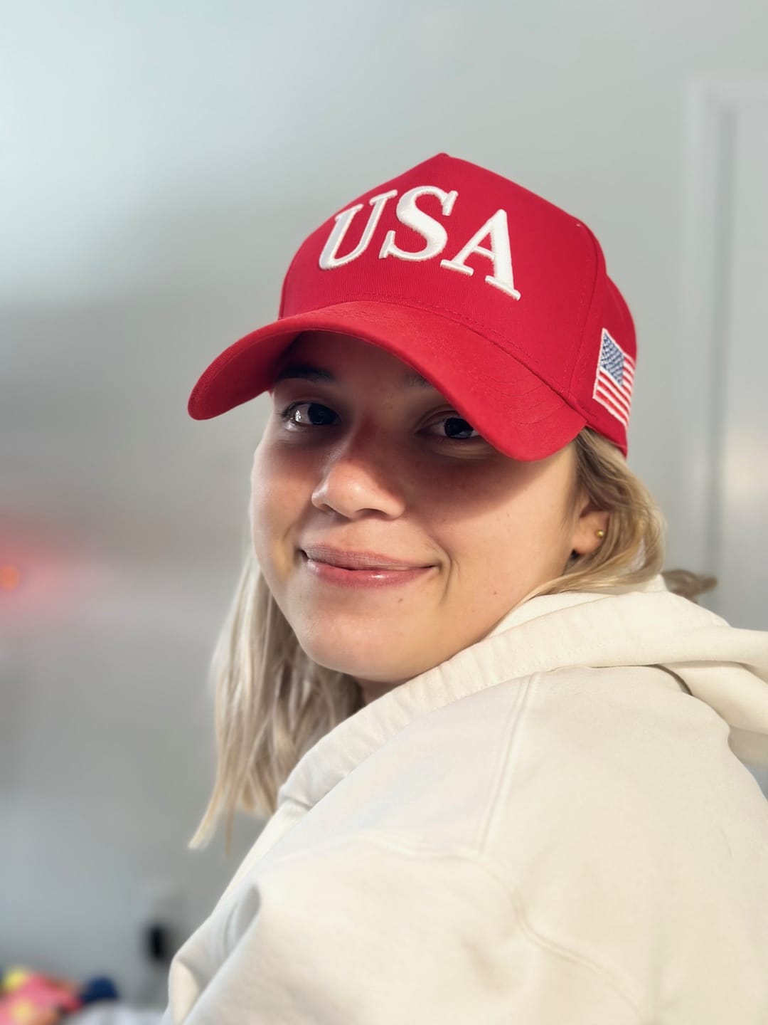 Customer photo review of (Exclusive) United States of America 250th Anniversary Embroidered Cap — Black Patriotic Hat (1776–2026)
