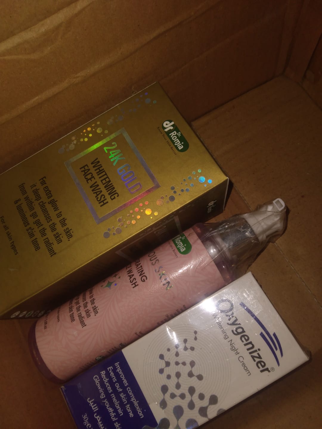 Customer photo review of Special whitening bundle – Whitening Cream & Brightening Products