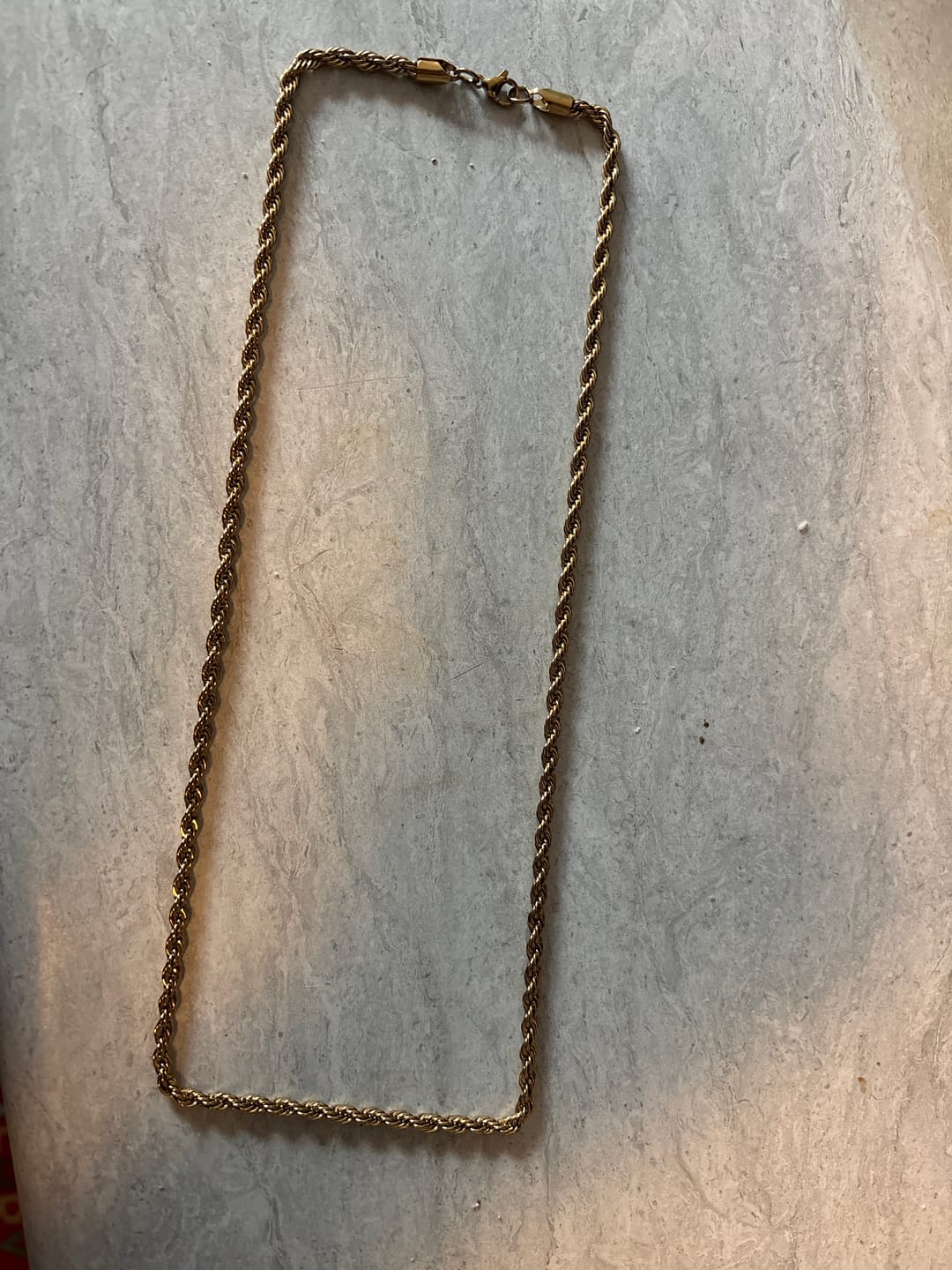 Customer photo review of Rope Chain in Yellow Gold- 4mm