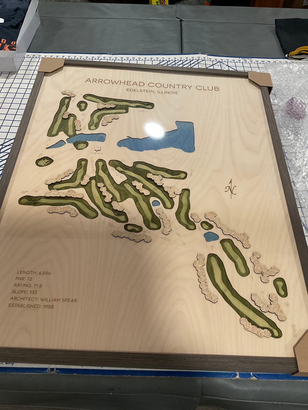 Customer photo review of Custom 3D Multi-Layer Golf Map