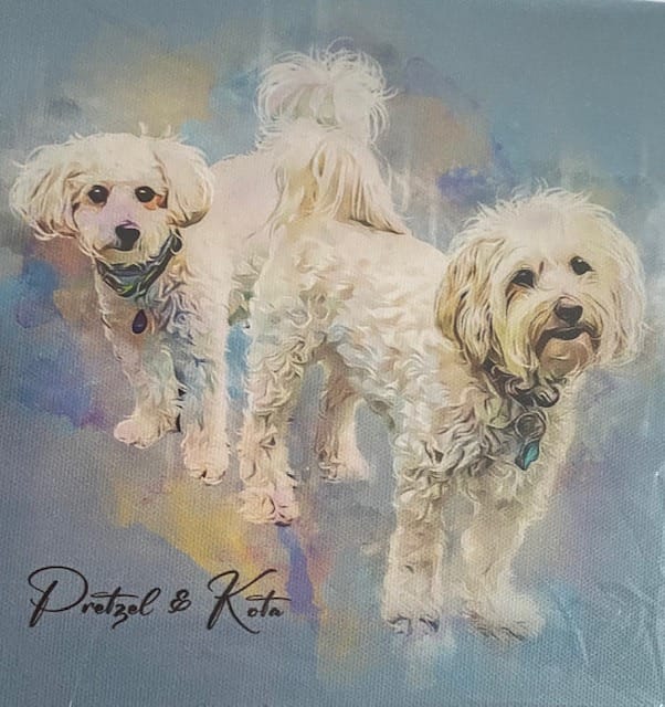 Customer photo review of Custom Watercolor Pet Portrait – Contemporary Neutral Style (CN)