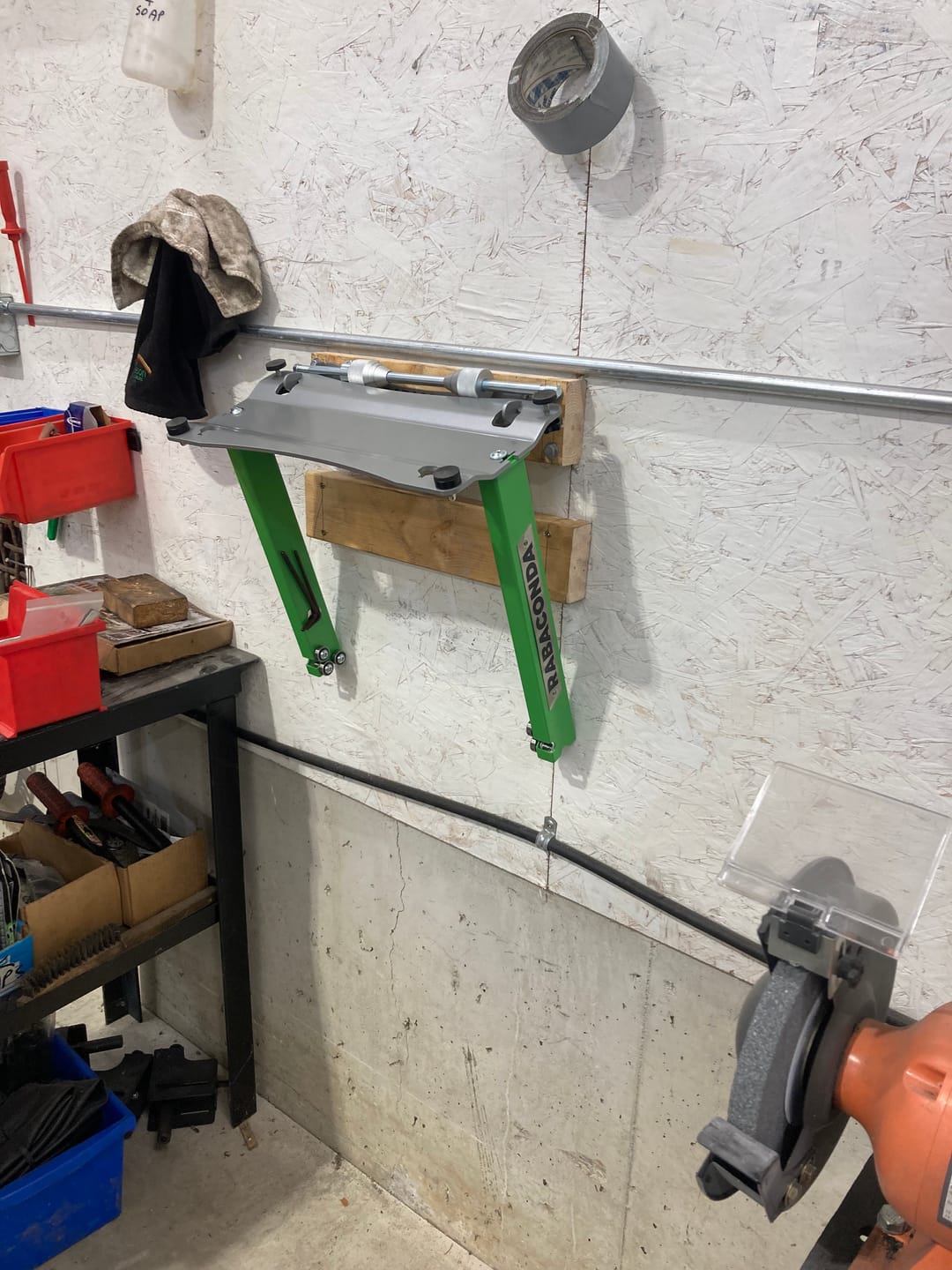 Customer photo review of Motorcycle Wheel Balancer