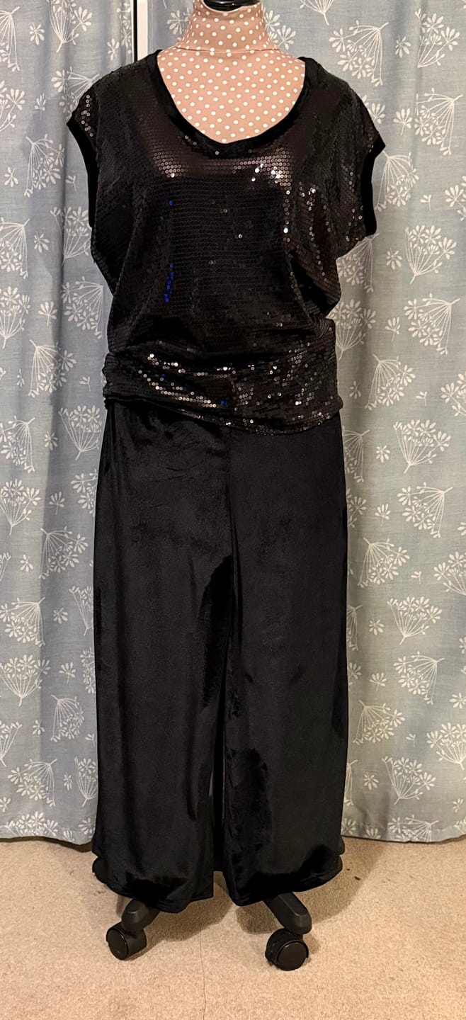 Customer photo review of Plain Stretch Velvet Fabric