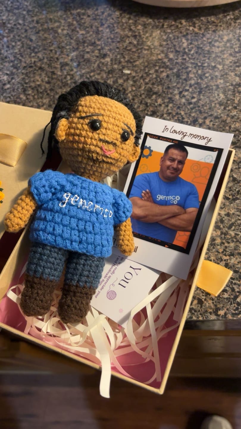 Customer photo review of Tranquil® - Personalized Crochet Doll with Photo Card (Christmas CUT-OFF: Nov 25th)