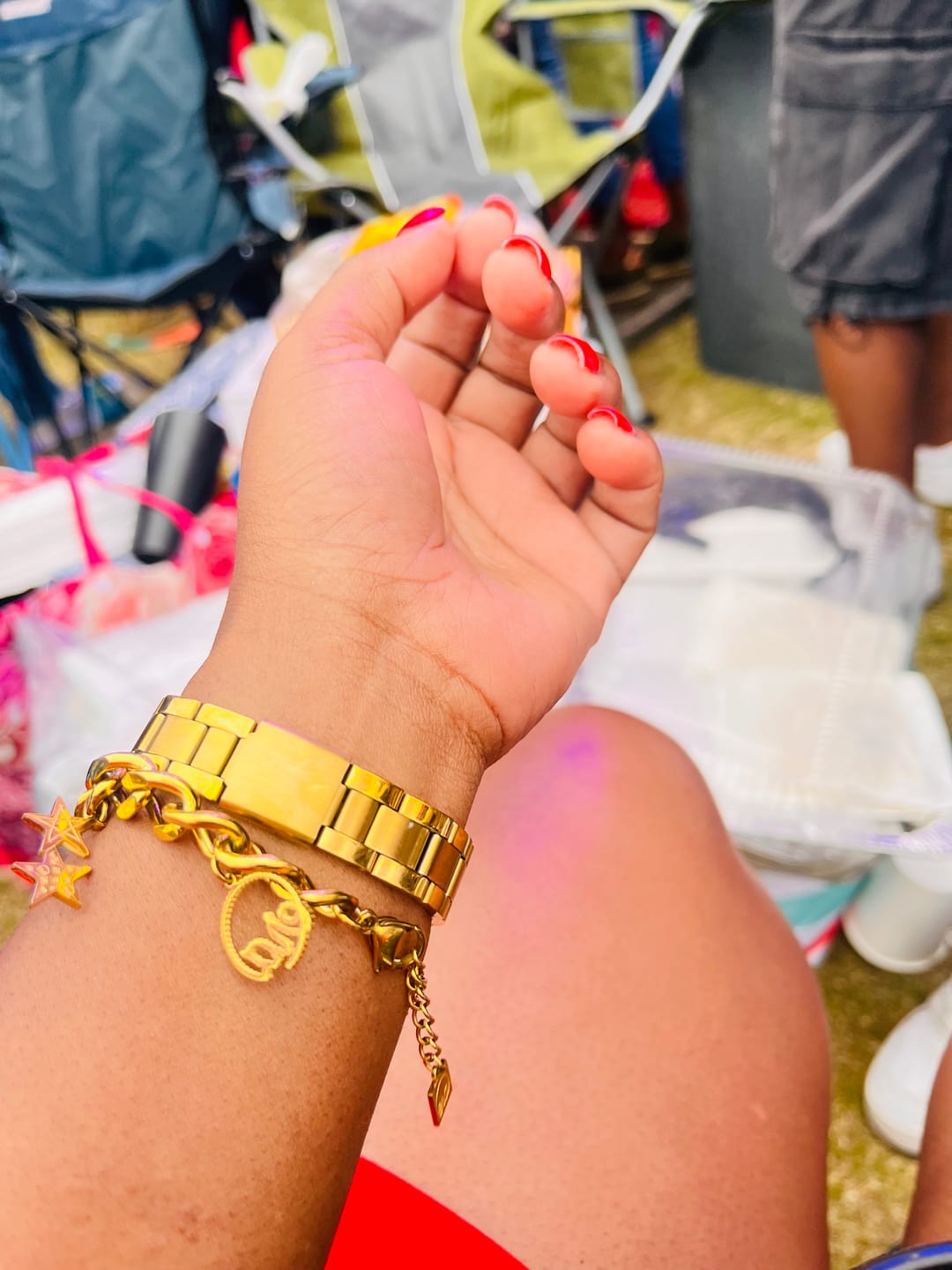 Customer photo review of Gold  Era Charm Bracelet