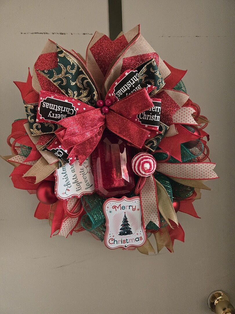 Customer photo review of Red Laser Glitter Rectangle Gem Ornament - 7 Inch L x 4 Inch W