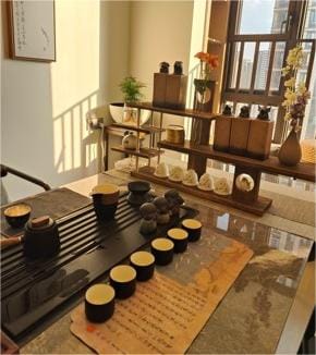 Customer photo review of Japanese Black Pottery Kung Fu Tea Set