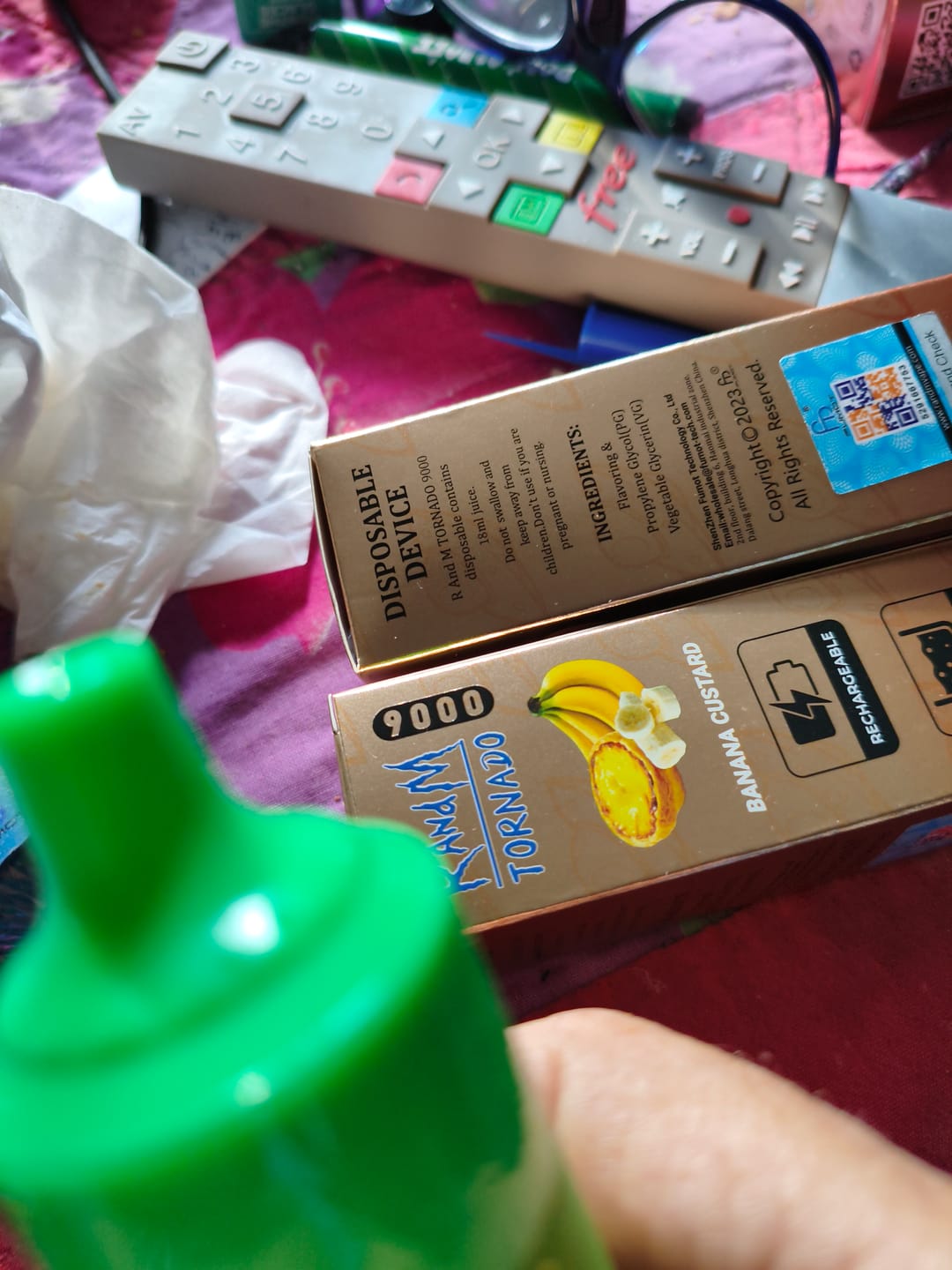 Customer photo review of RandM 9000 Puffs Zero Nicotine Disposable Vape