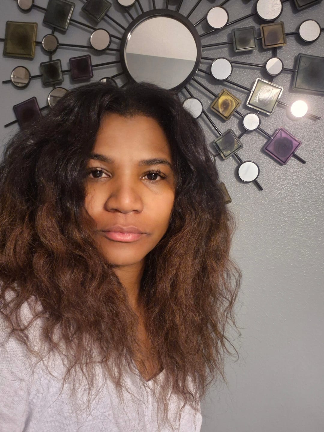 Customer photo review of Multi-Textured KinKy Curly Micro Loop Hair Extension