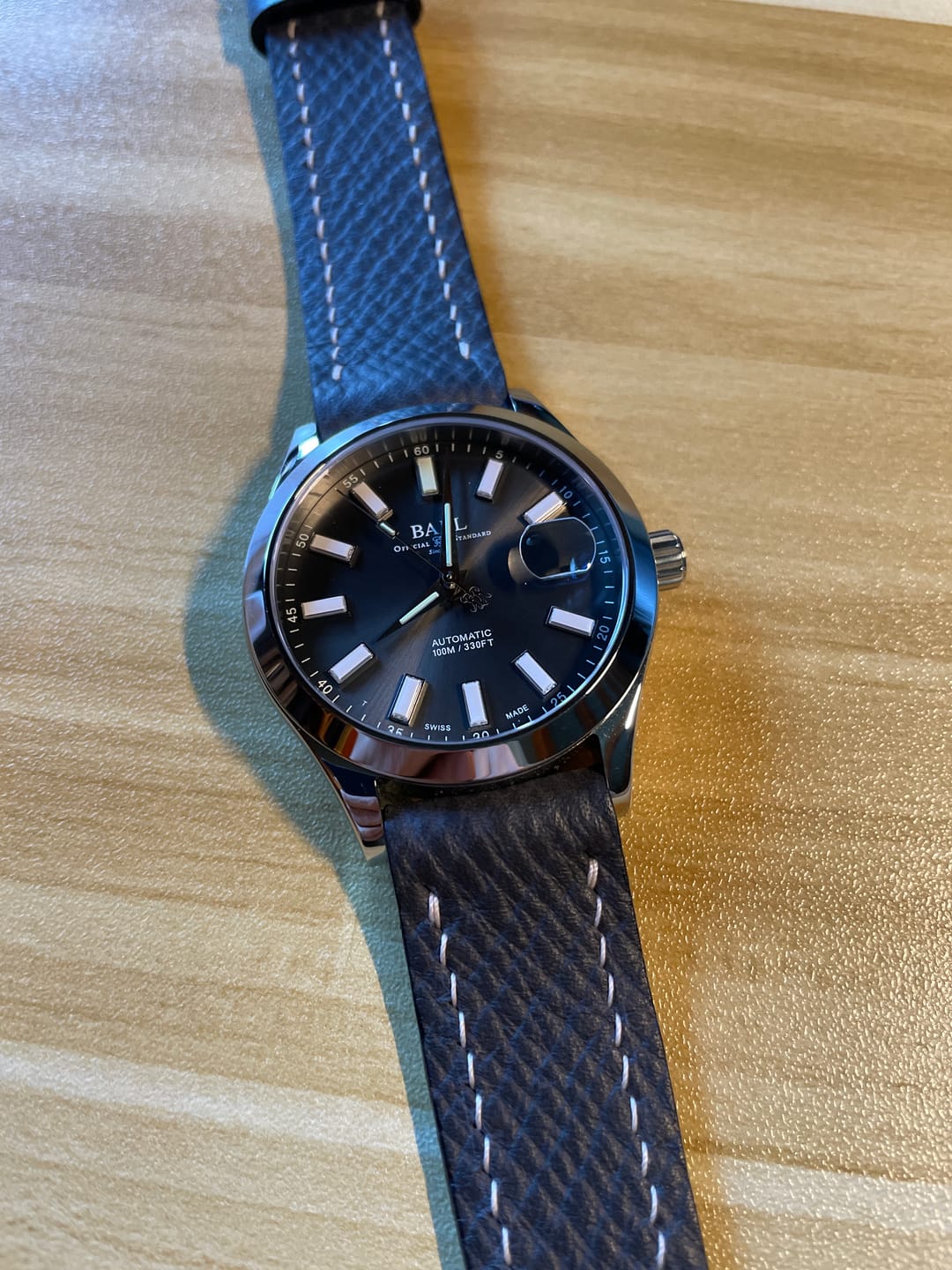 Customer photo review of Horween Gray Hatch | Natural Thread