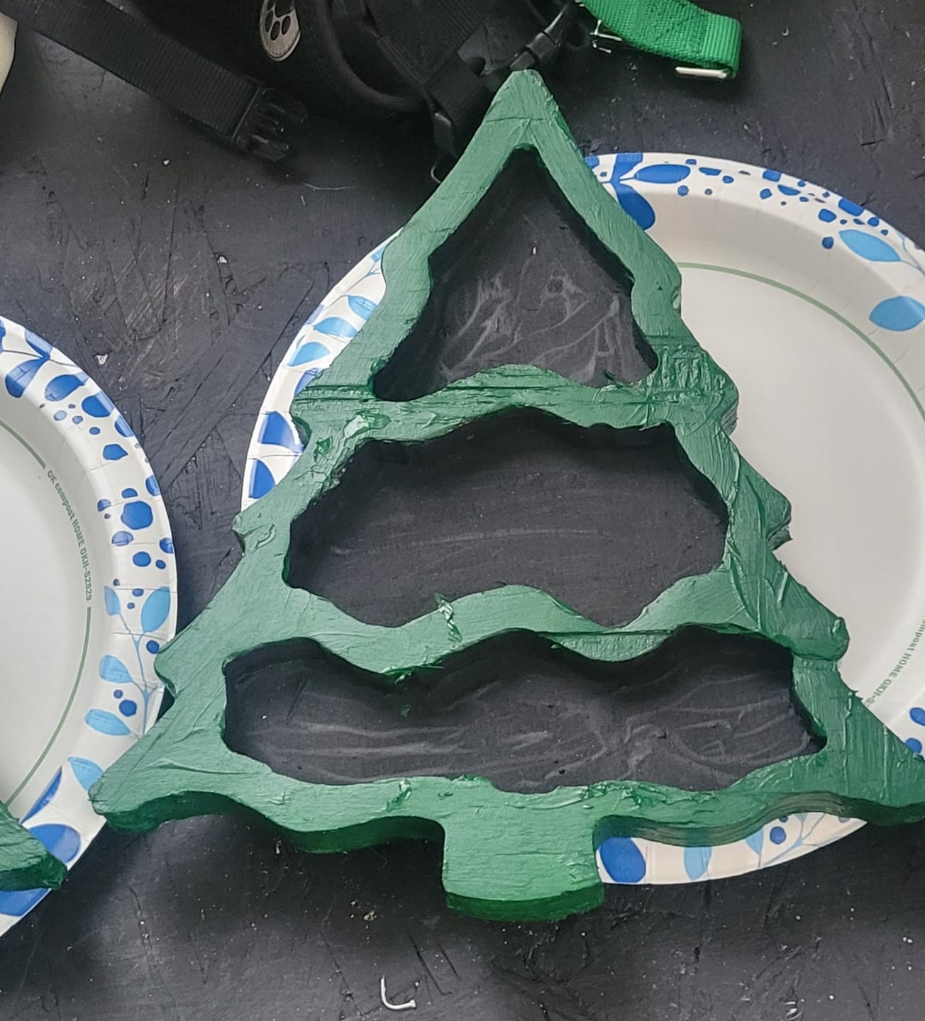 Customer photo review of 11.0x9.5" Christmas Tree Tray 2 Acrylic Router Template [Limited Edition]