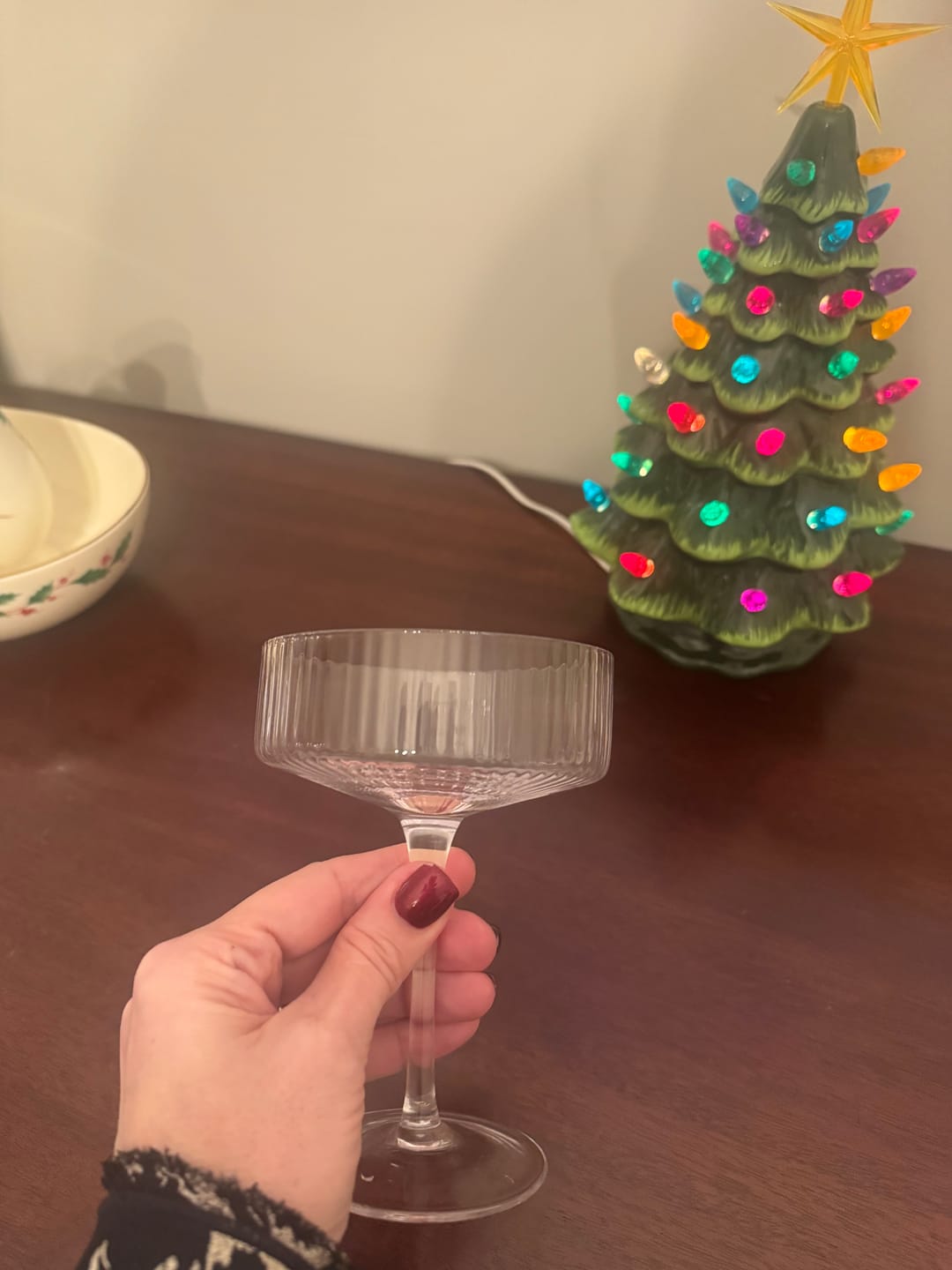 Customer photo review of Clear Ribbed Martini Coupe Glass 9.5oz - (Set of 2, 4, or 6)