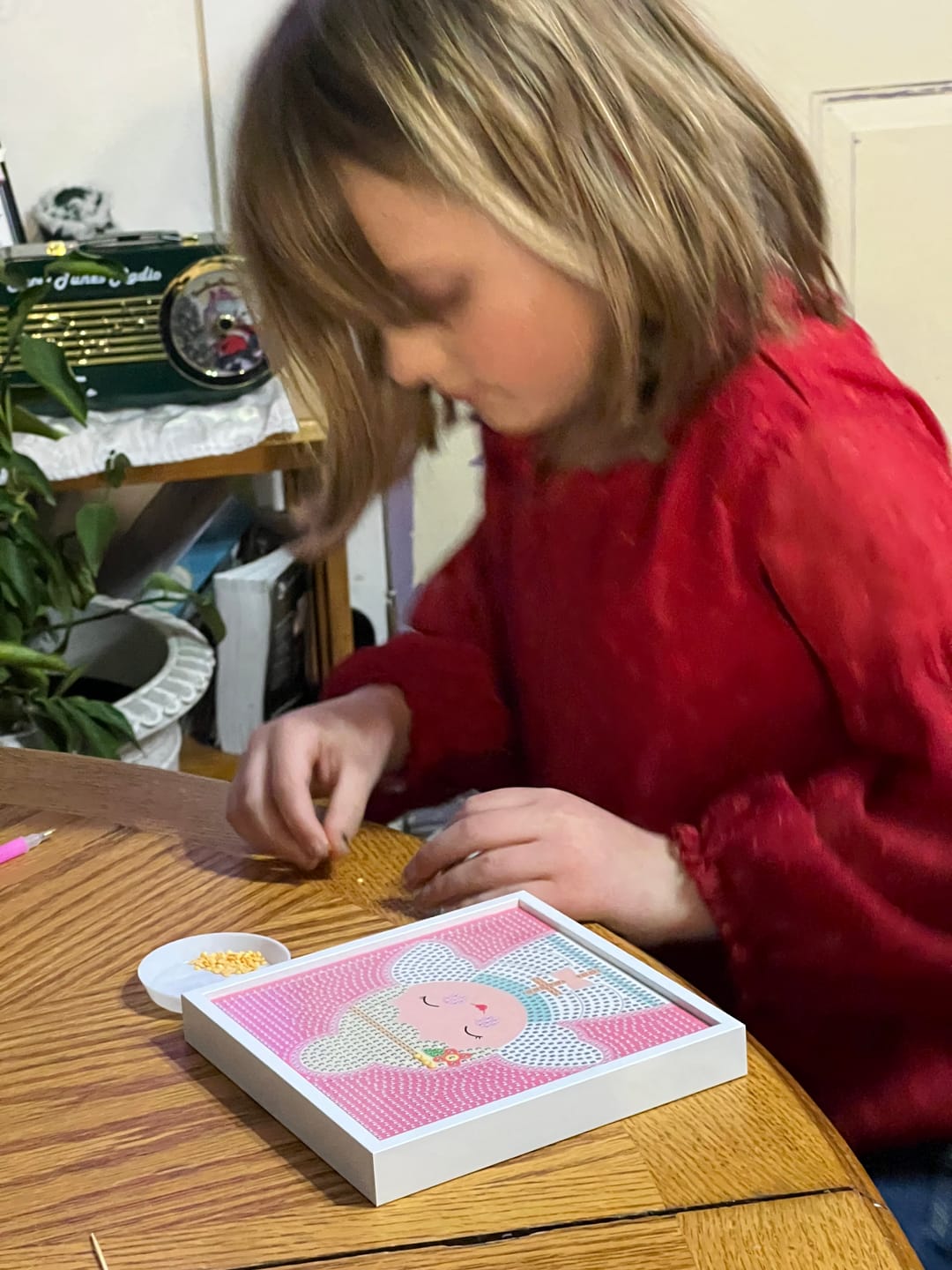 Customer photo review of Gem Art Craft Kit Guardian Angel (pink)