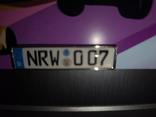 Customer photo review of Kennzeichen Schlüsselanhänger Mini Nummernschild Metall