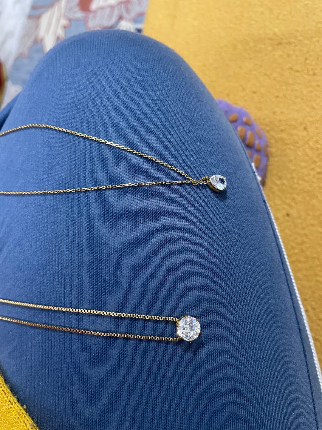 Customer photo review of Dewdrop solitaire necklace