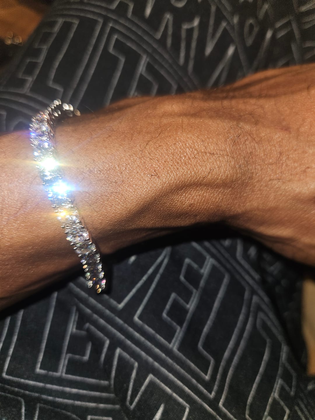 Customer photo review of 5mm Tennis Bracelet -  White Gold