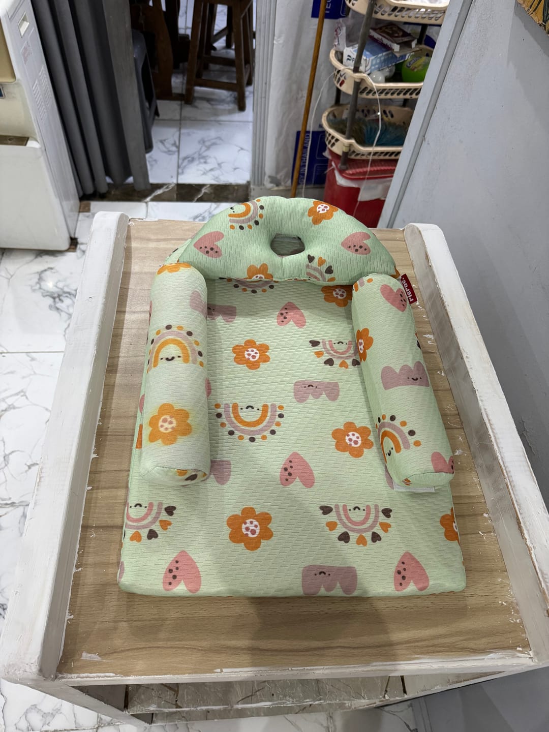 Customer photo review of Rafoola- Back and Side Positioner Pillow with Head & Side Pillows